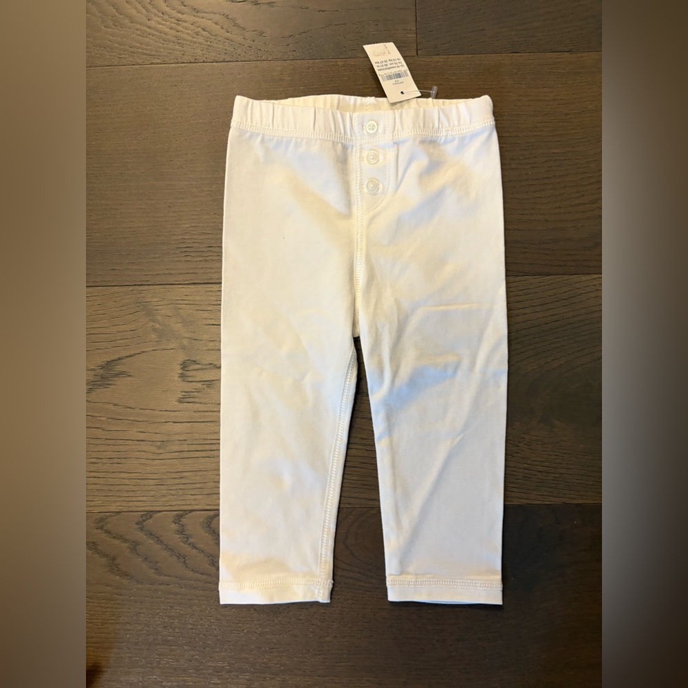 Baby gap white baby leggings 12-18M NWT retail $43